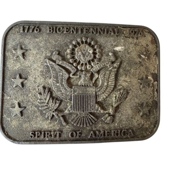 Vintage 1776-1976 Bicentennial Spirit Of America Belt Buckle - Picture 1 of 4